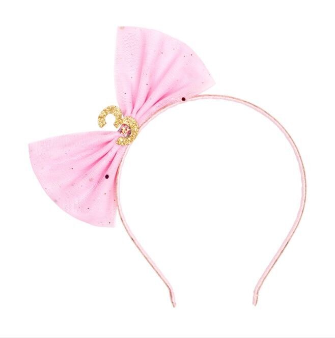 Sweet Wink Birthday Bow Headband #3