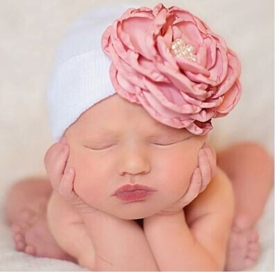 ILYBEAN Silk Rose With Pearls-Pink