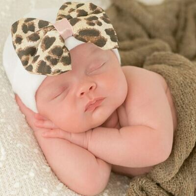 ILYBEAN Luxe Leopard Bow Beanie
