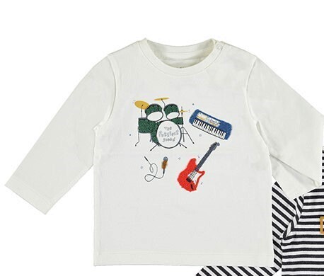 Mayoral Baby Boy Cream Music L/S Shirt 2074