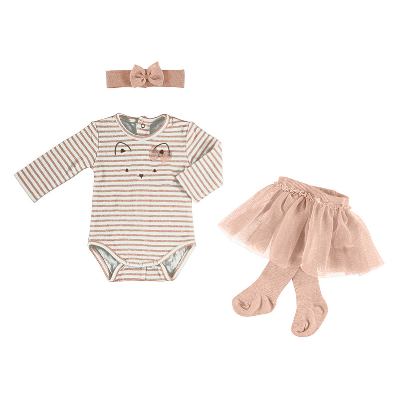 Mayoral Baby Girl Pink Tulle Skirt  Set 2824 