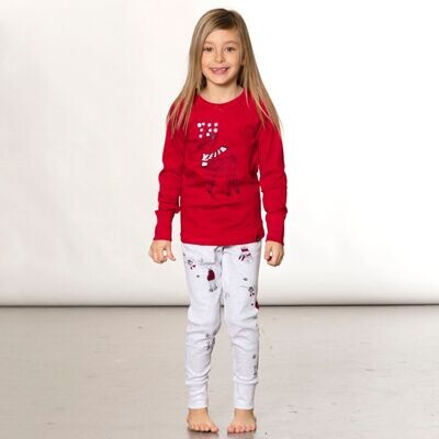 Deux Par Deux Girl Cotton Christmas PJs N10