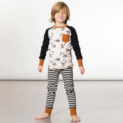 Deux Par Deux Boys Bulldozer PJs B13*