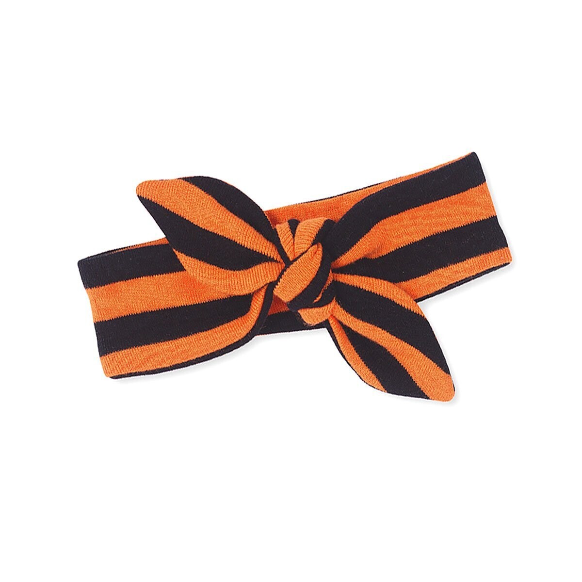Tesa Babe Headband Tie w/Bow Blk/Orange Striipe (One Size)