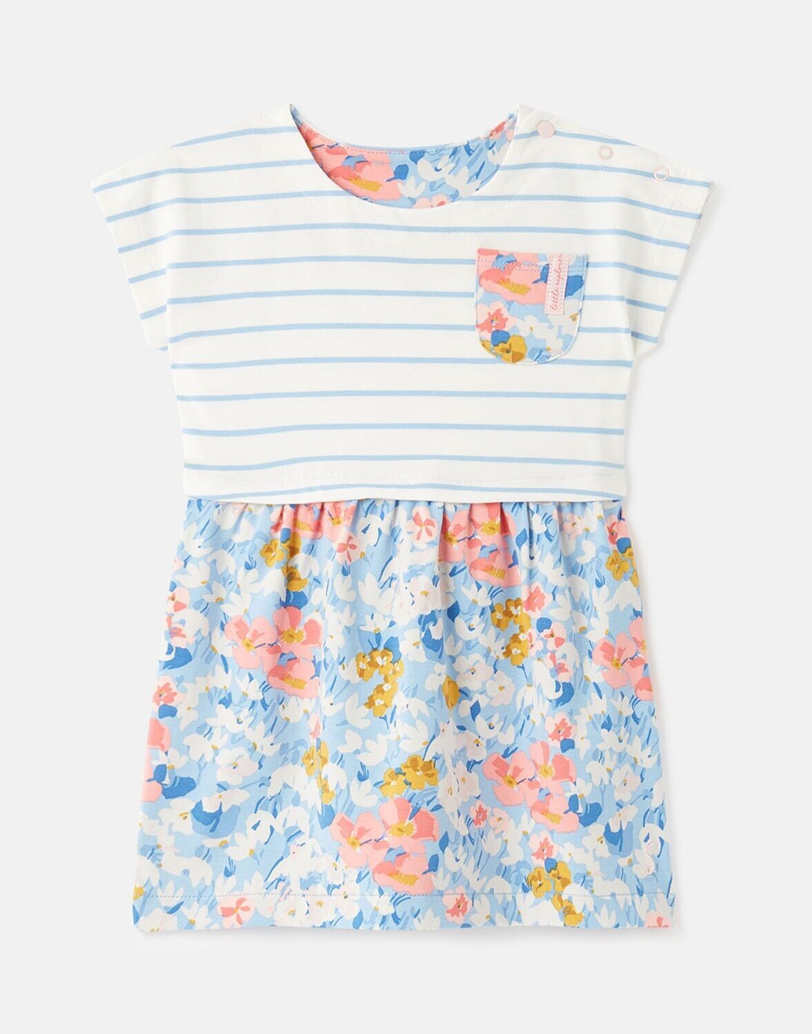 Joules Baby Girl Blue Floral Cotton Dress 82