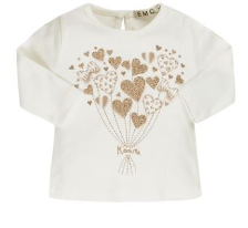 EMC Girls Gold Hearts L/S Shirt 1844