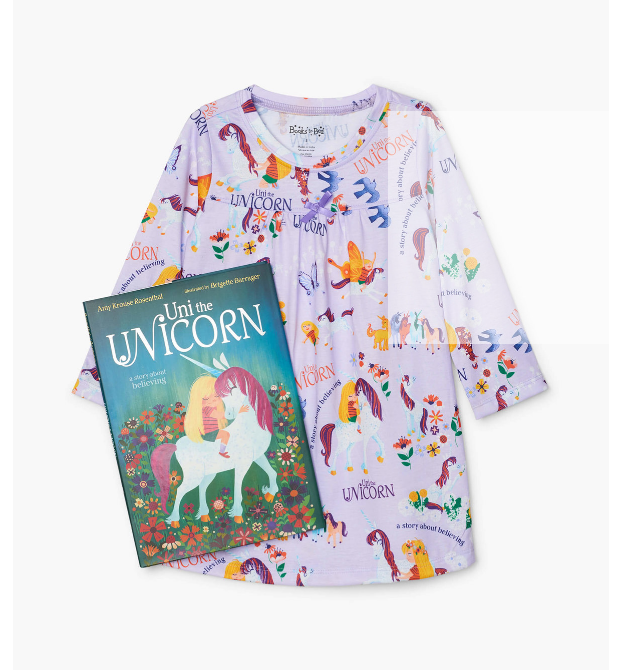 Hatley Uni The Unicorn Nightdress W/Book