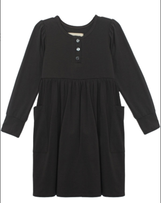 Mabel & Honey Girls Black Knit Dress 5065