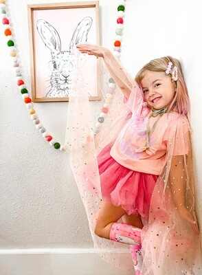 Sweet Wink Light Pink Cape- Kids Dress Up Cape- Costume Cape