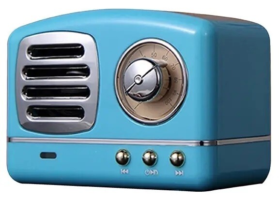 Vintage Bluetooth Speaker- Blue