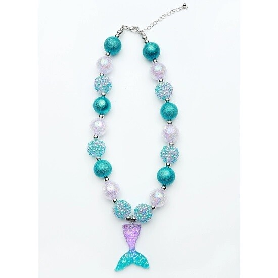 Sparkle Sisters Mermaid Tail Necklace Turquoise