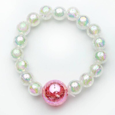 Sparkle Sisters Beaded Watercolor Bracelet White*