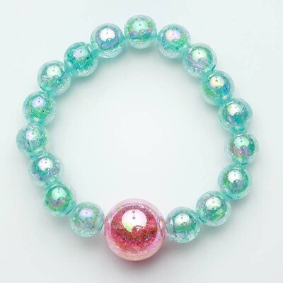 Sparkle Sisters Beaded Watercolor Bracelet- Blue*