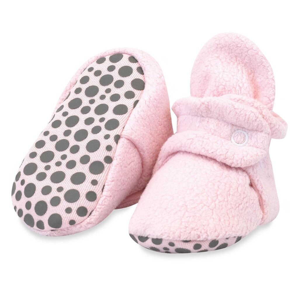 Zutano Cozie Fleece Gripper Bootie Baby Pink*