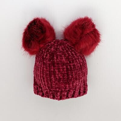 Huggalugs Ruby Chenille Pom Pom Hat*