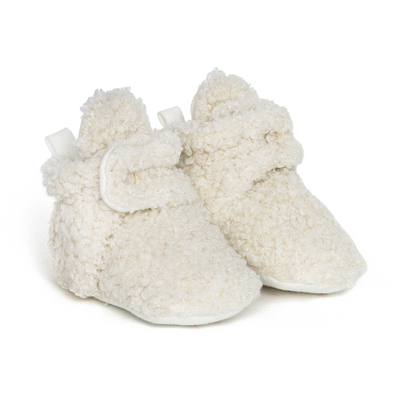 Robeez Sherpa Snap Booties Ivory