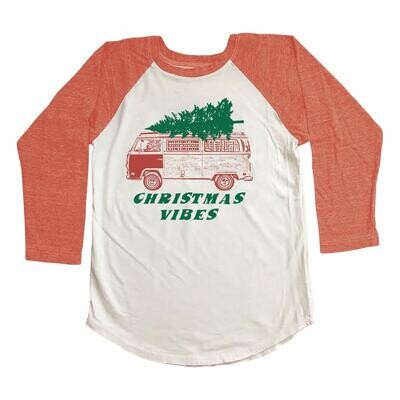 Tiny Whales S/S Raglan Christmas Vibes Tee*