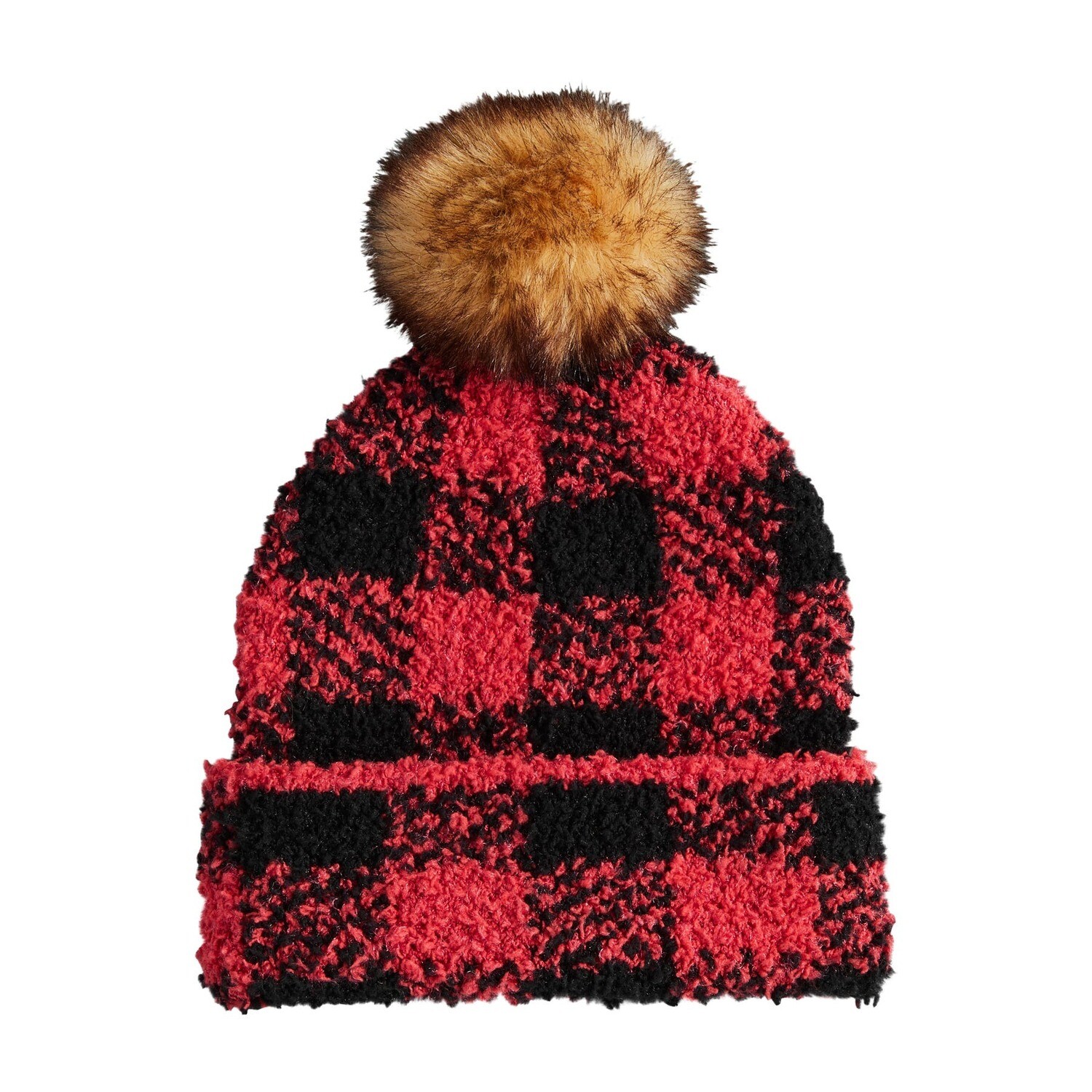 Mud Pie Red Buffalo Check Hat