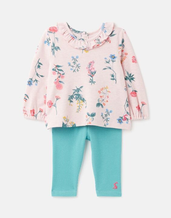 Joules Baby Girl Posie Pink Floral 2pc Set 214774