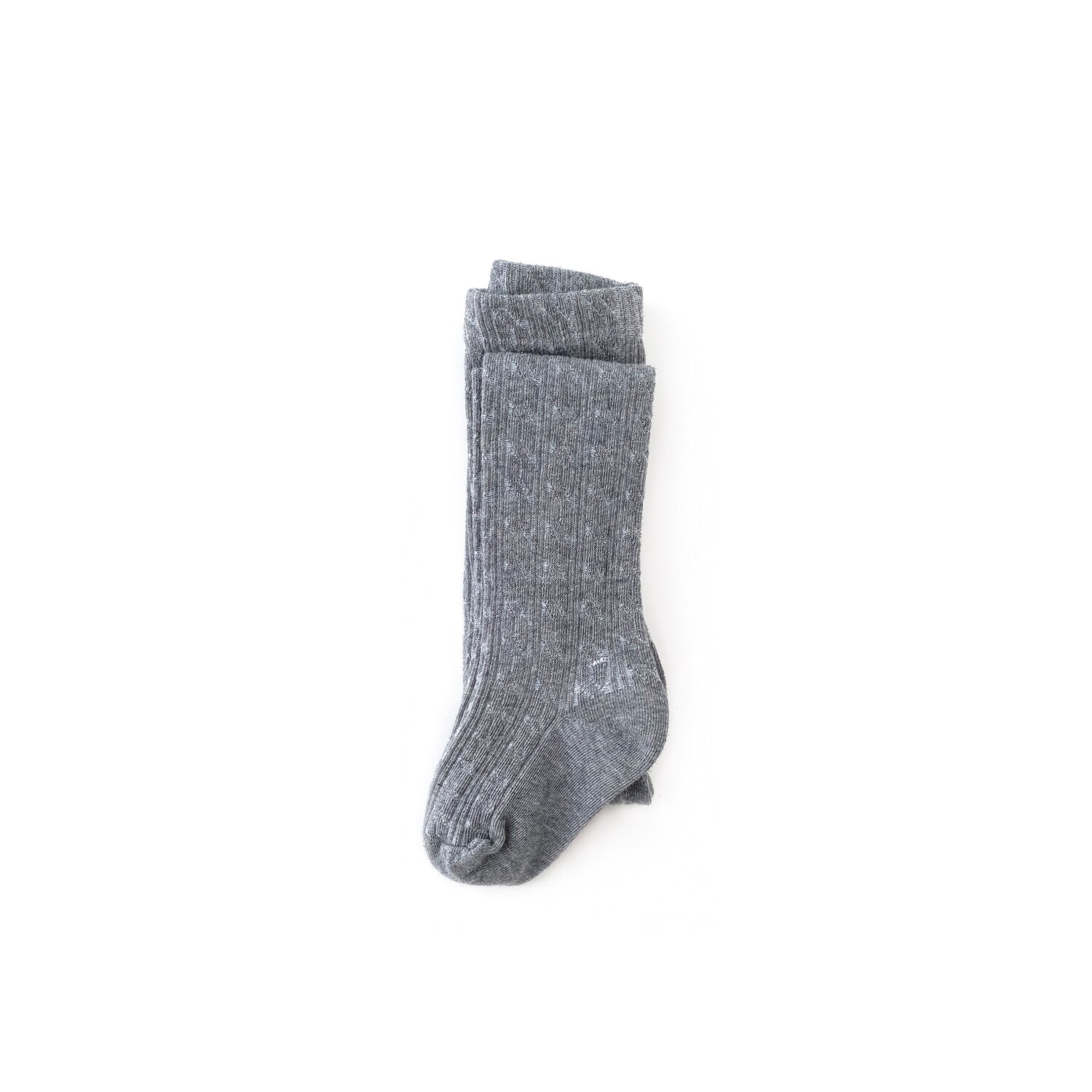 Little Stocking Gray Cable Knit Tights