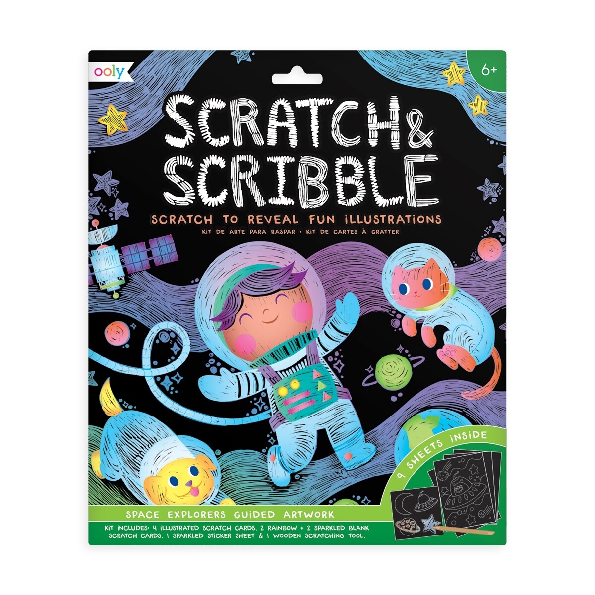 OOLY Scratch & Scribble- Space Explorers 10 PC Set