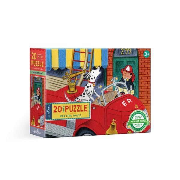 eeBoo Red Fire Truck 20Pc Big Puzzle*