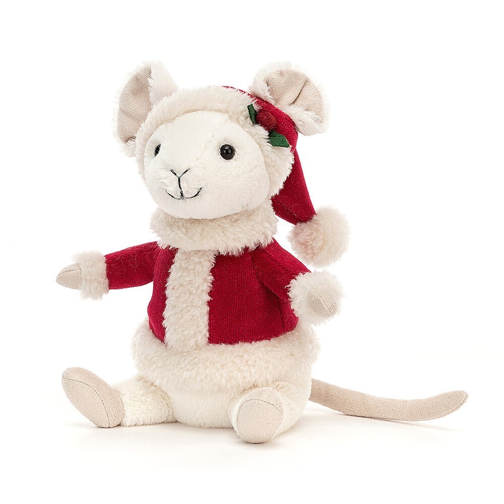 Jellycat Merry Mouse Santa 7"