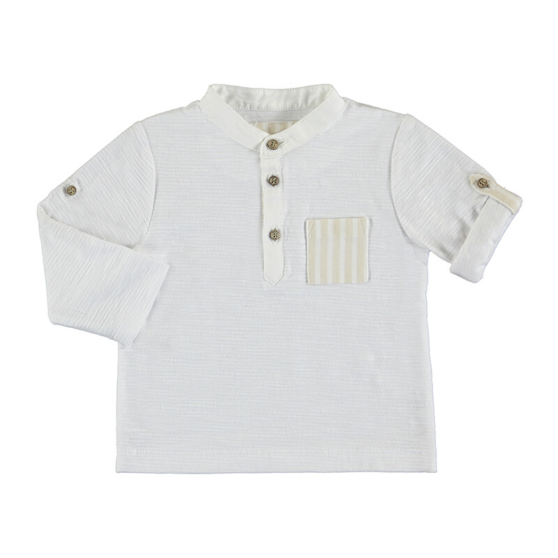 Mayoral Baby Boy White L/S T-Shirt 1018