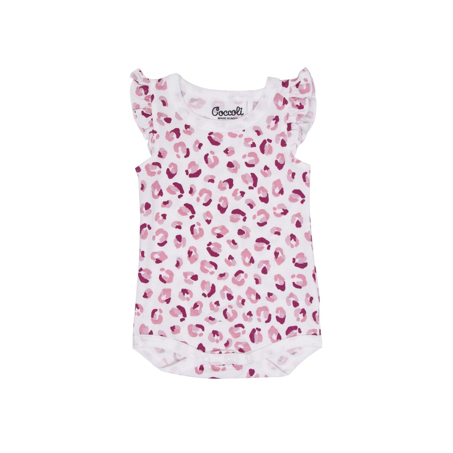 Coccoli Baby Girl Raspberry Leopard Romper 263