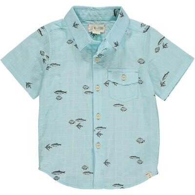 Me & Henry Boys Aloha Bluefish S/S Shirt 851a