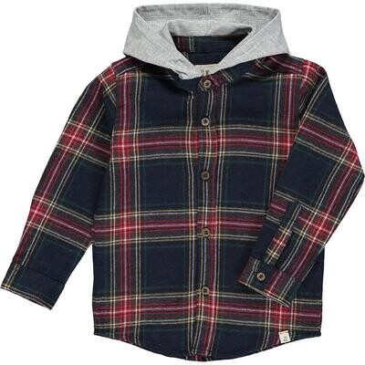 Me &amp; Henry BB/Boy Plaid Dyer Hooded Shirt 28a*