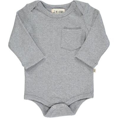 Me &amp; Henry Baby Boys Tellico Grey L/S Body 00b*