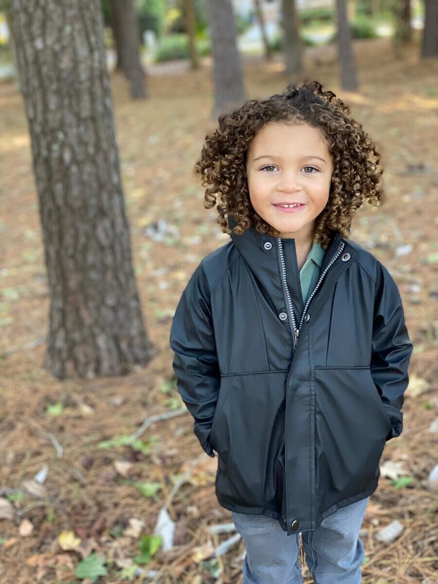 Me &amp; Henry Boys  Splash Black Raincoat 56b*
