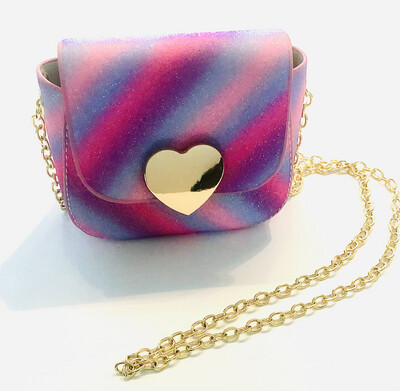 Sparkle Sisters Rainbow Chain Purse Pink