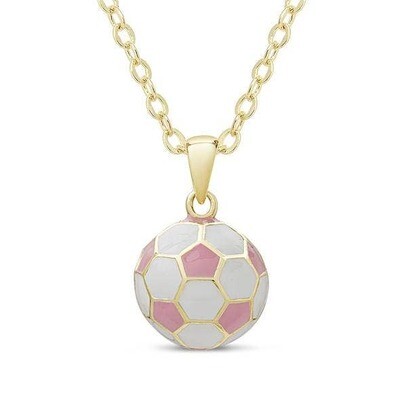 Lily Nily Soccer Ball Necklace Pink