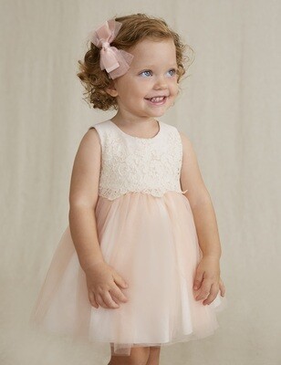 Abel & Lula Baby Girl Embroidered Tulle Dress 08
