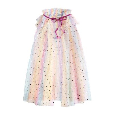 Sweet Wink Pastel Rainbow Cape- Kids Dress Up Cape- Costume Cape 