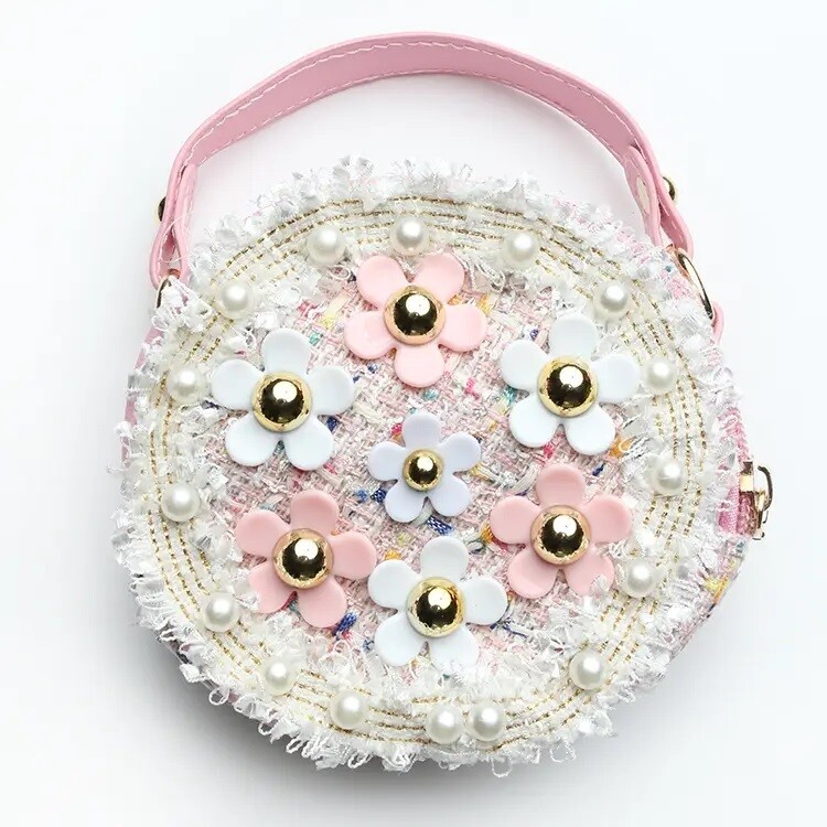 Sparkle Sisters Flower Girl Purse Pink