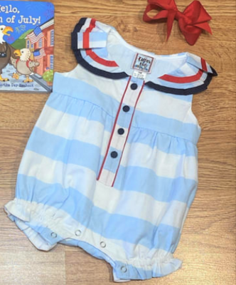 Cotton Kids Baby Girl 4Th Of July Romper