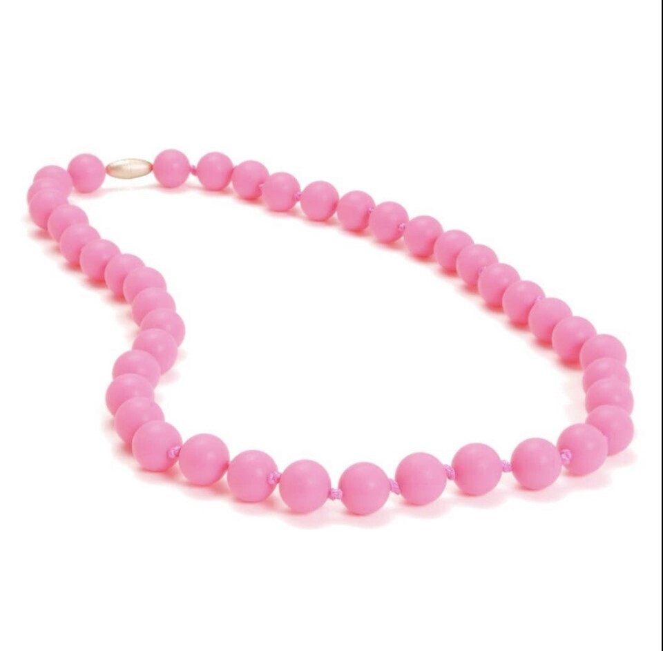Chewbeads Jane Necklace- Punchy Pink