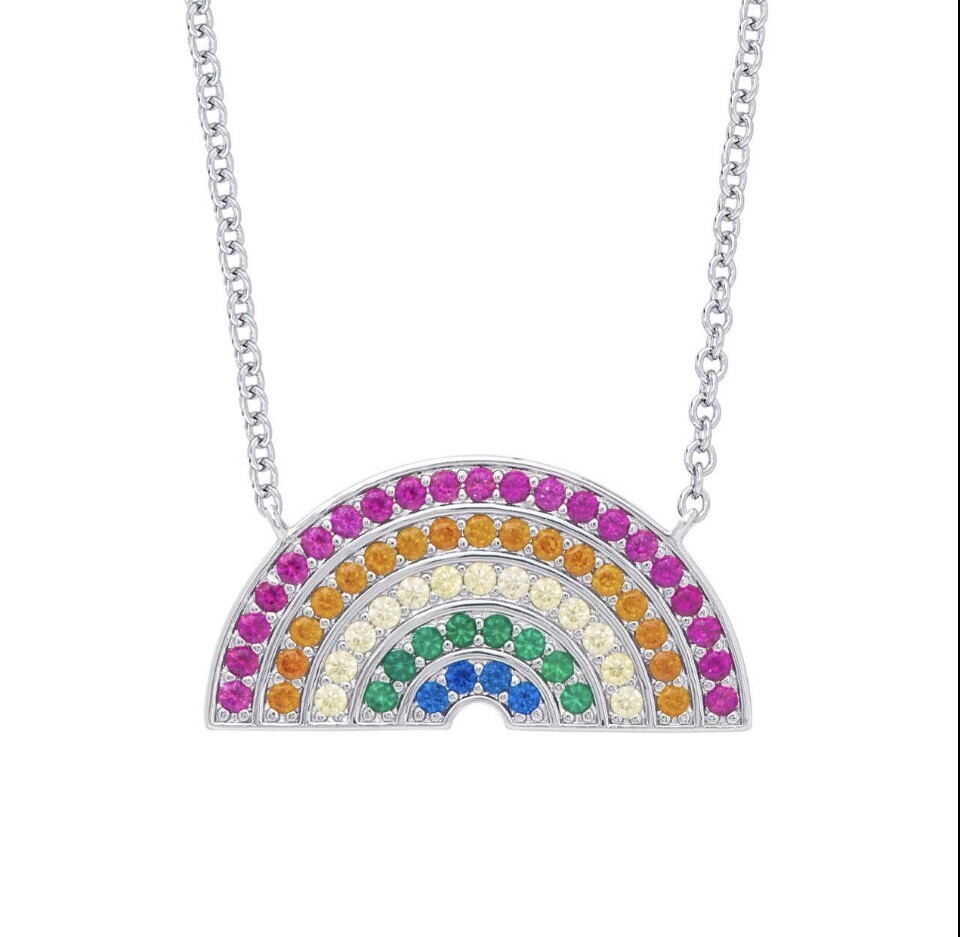 Lily Nily Rainbow CZ Necklace