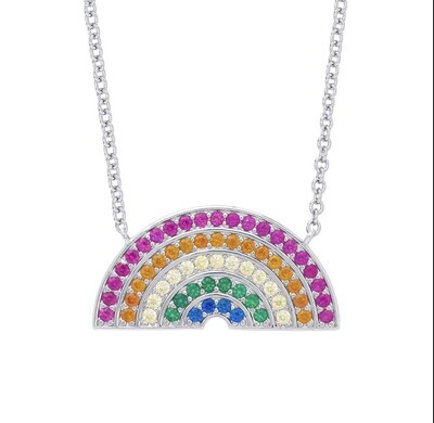 Lily Nily Rainbow CZ Necklace