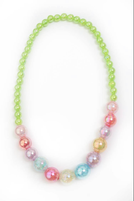 Sparkle Sisters Beaded Watercolor Necklace Green