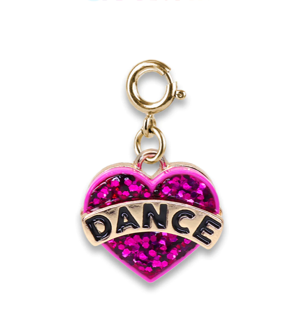 Charm It Glitter Dance Heart Charm CICC1388*
