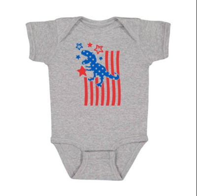 Sweet Wink Patriotic Dino S/S Bodysuit*