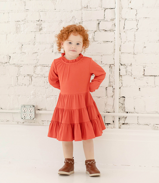 Mabel & Honey Girls Pumpkin Pie Knit Dress 602