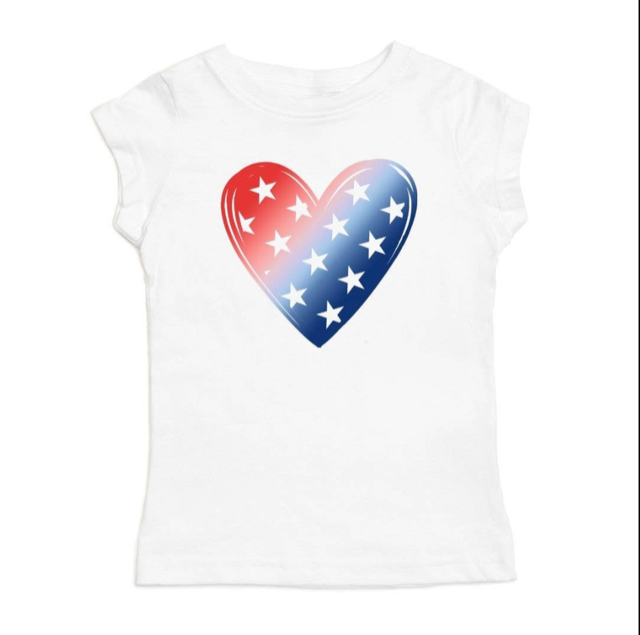Sweet Wink Patriotic Heart S/S Shirt