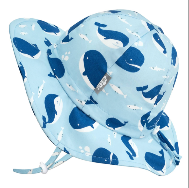 Jan & Jul Cotton Floppy Hat- Blue Whale