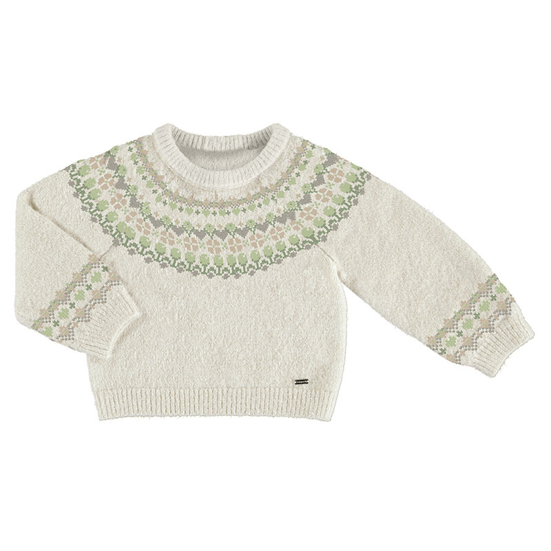 Mayoral Baby Girl Chickpea Jacquard Sweater 2314