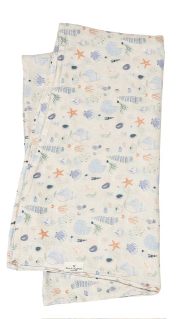 Loulou Lollipop Muslin Swaddle- Seashells* 586